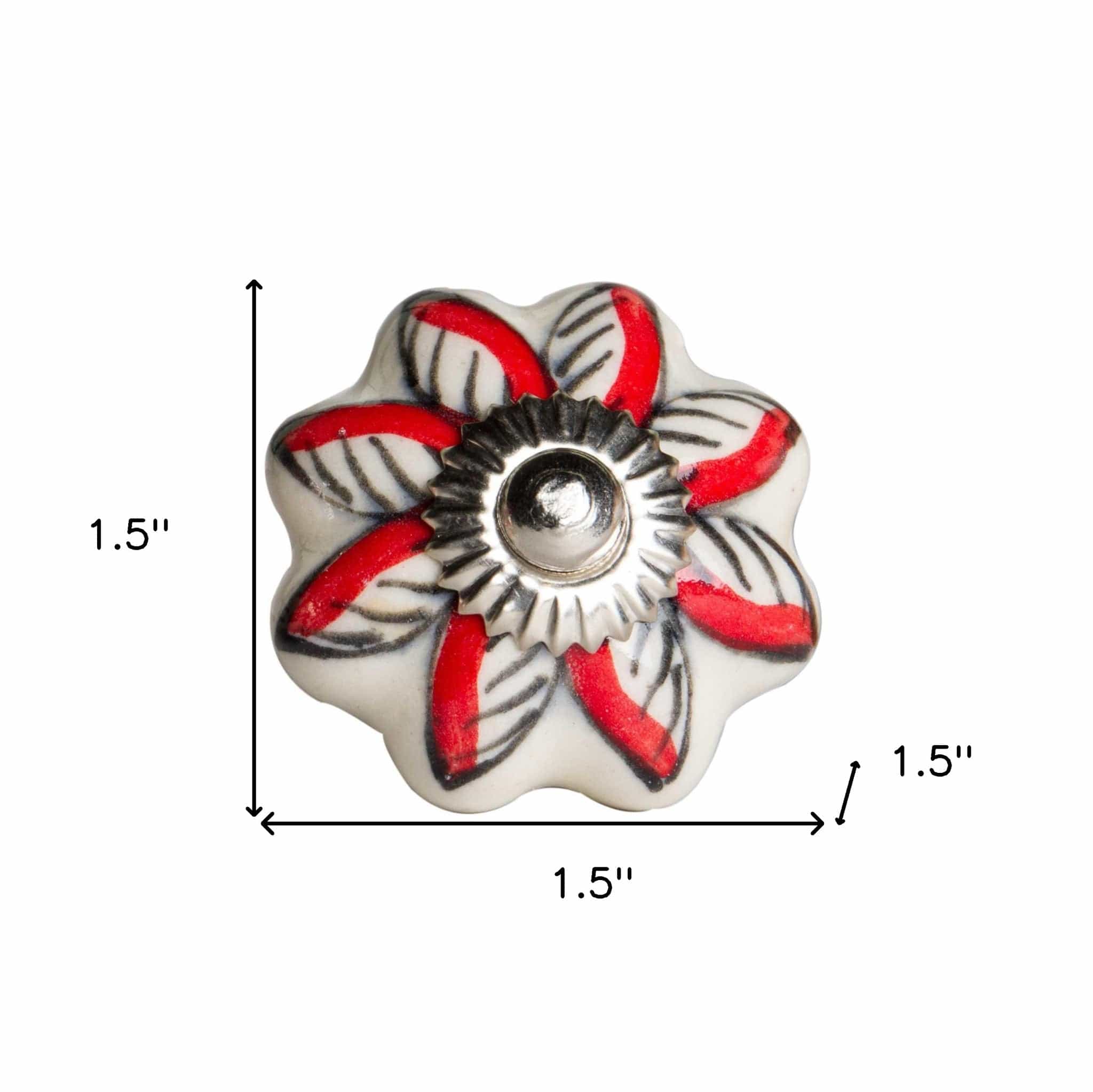 1.5" X 1.5" X 1.5" Ceramic Metal Multicolor 8 Pack Knob - Homeroots - Flyclothing LLC