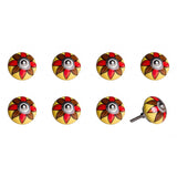 1.5" X 1.5" X 1.5" Ceramic Metal Multicolor 8 Pack Knob - Homeroots