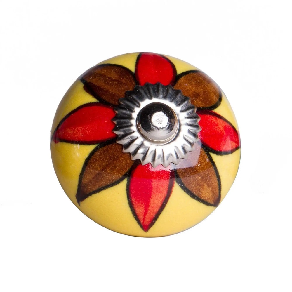 1.5" X 1.5" X 1.5" Ceramic Metal Multicolor 8 Pack Knob - Homeroots