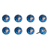 1.5" X 1.5" X 1.5" Ceramic Metal Multicolor 8 Pack Knob - Homeroots
