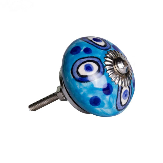 1.5" X 1.5" X 1.5" Ceramic Metal Multicolor 8 Pack Knob - Homeroots