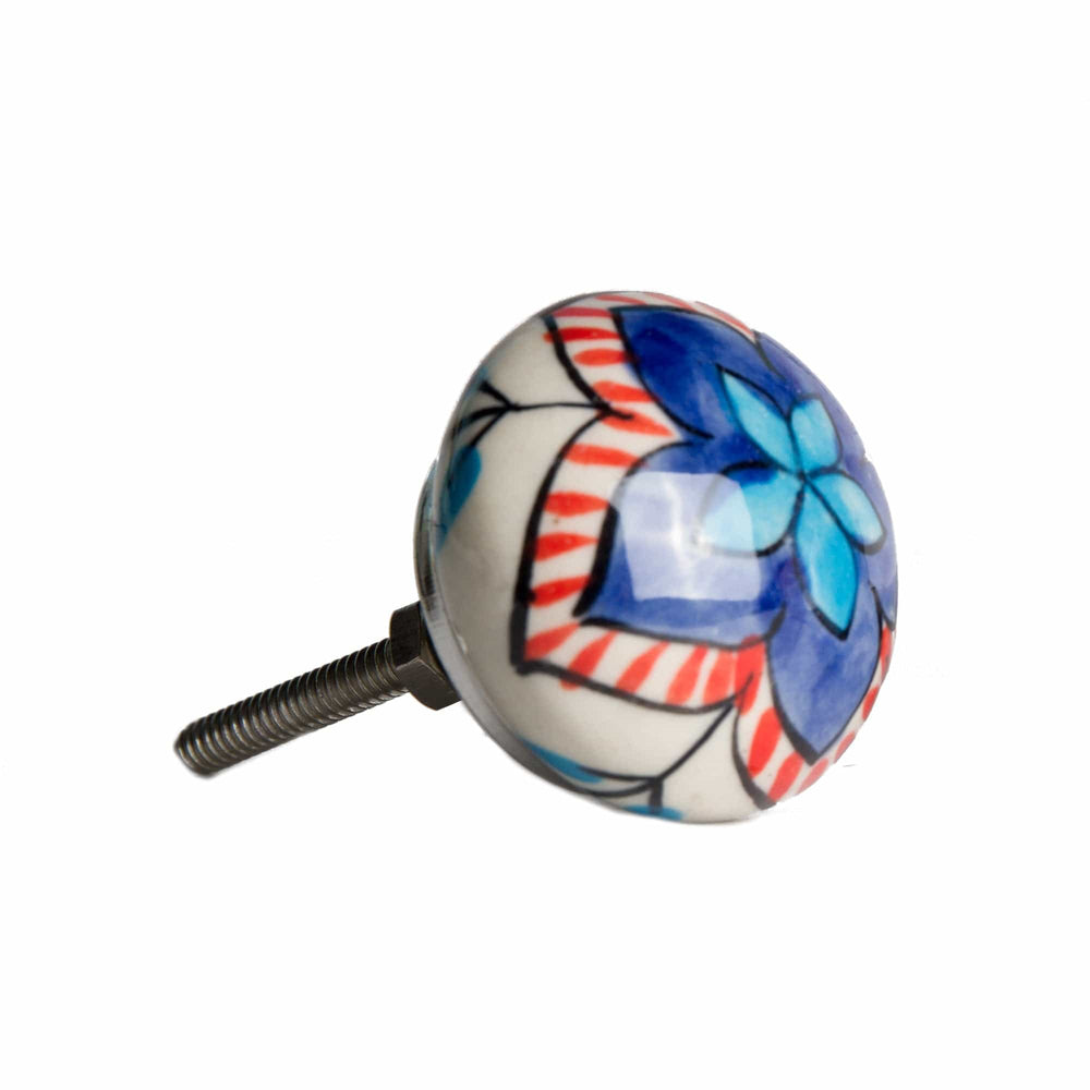 1.5" X 1.5" X 1.5" Ceramic Metal Multicolor 8 Pack Knob - Homeroots - Flyclothing LLC