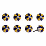 1.5" X 1.5" X 1.5" Ceramic Metal Multicolor 8 Pack Knob - Homeroots