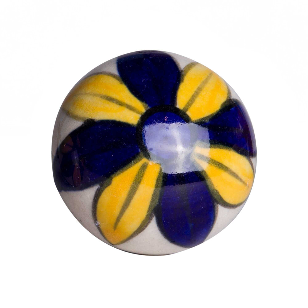 1.5" X 1.5" X 1.5" Ceramic Metal Multicolor 8 Pack Knob - Homeroots
