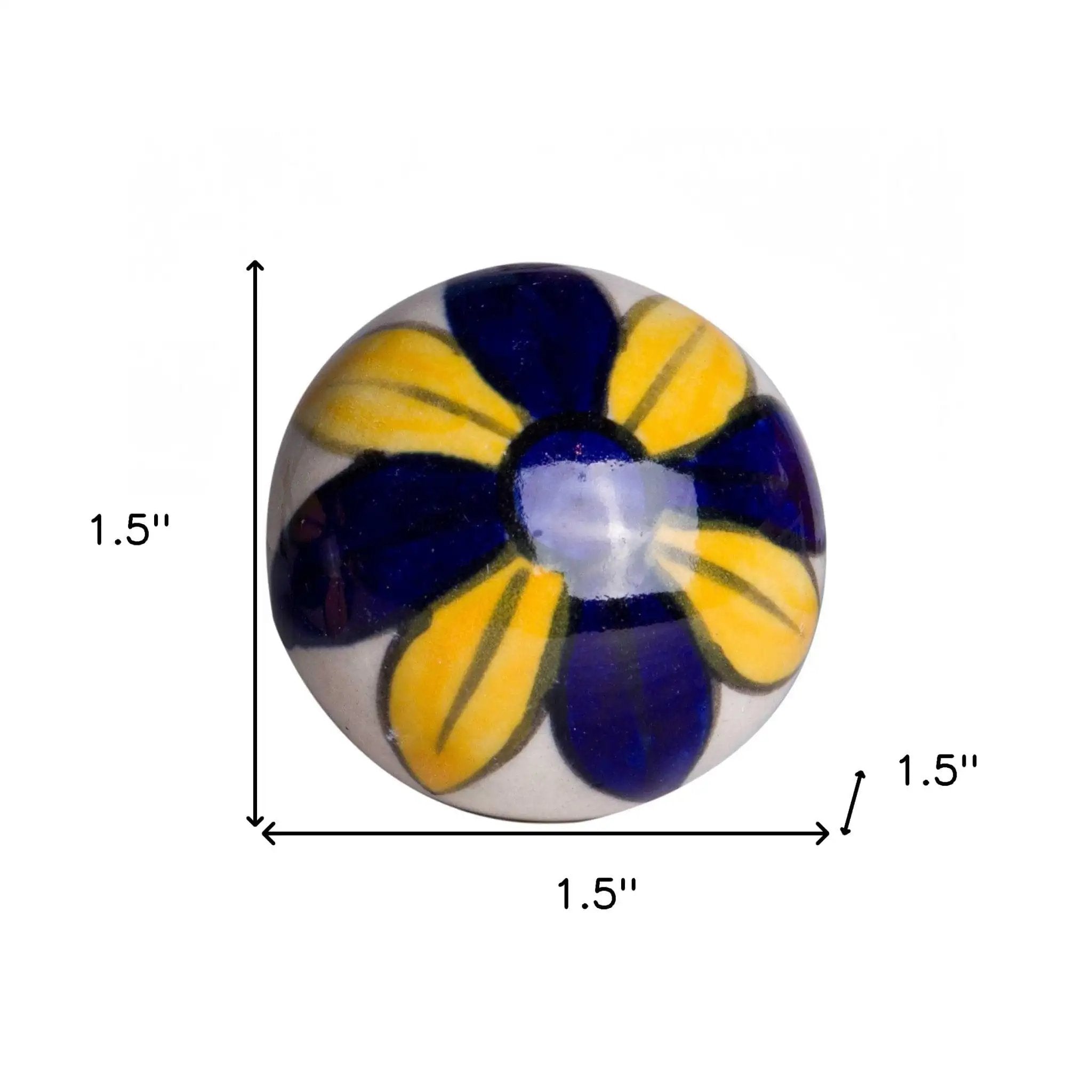 1.5" X 1.5" X 1.5" Ceramic Metal Multicolor 8 Pack Knob - Homeroots - Flyclothing LLC