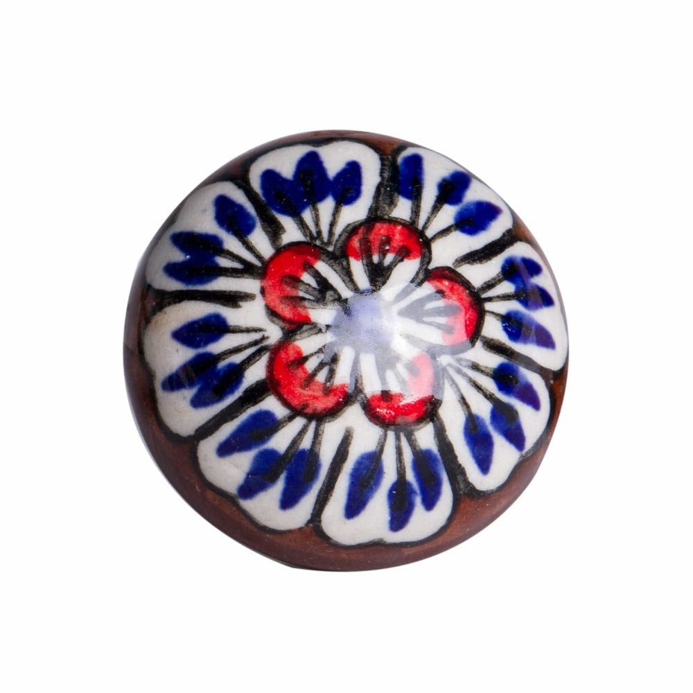 1.5" X 1.5" X 1.5" Ceramic Metal Multicolor 8 Pack Knob - Homeroots