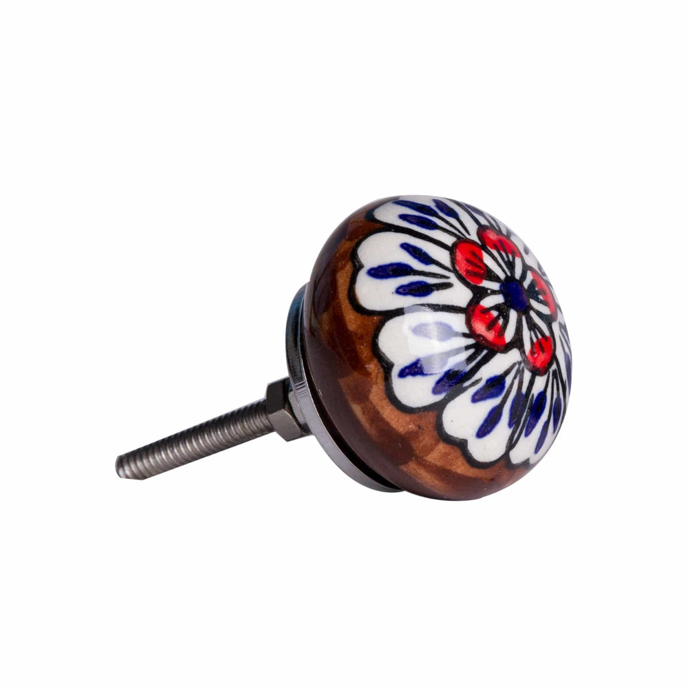 1.5" X 1.5" X 1.5" Ceramic Metal Multicolor 8 Pack Knob - Homeroots - Flyclothing LLC