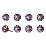 1.5" X 1.5" X 1.5" Ceramic Metal Multicolor 8 Pack Knob - Homeroots - Flyclothing LLC