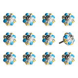 1.5" X 1.5" X 1.5" Ceramic Metal Multicolor 12 Pack Knob - Homeroots