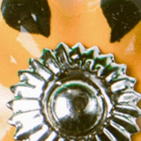 1.5" X 1.5" X 1.5" Ceramic Metal Yellow And Green 12 Pack Knob - Homeroots