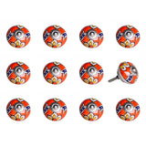1.5" X 1.5" X 1.5" Ceramic Metal Multicolor 12 Pack Knob - Homeroots