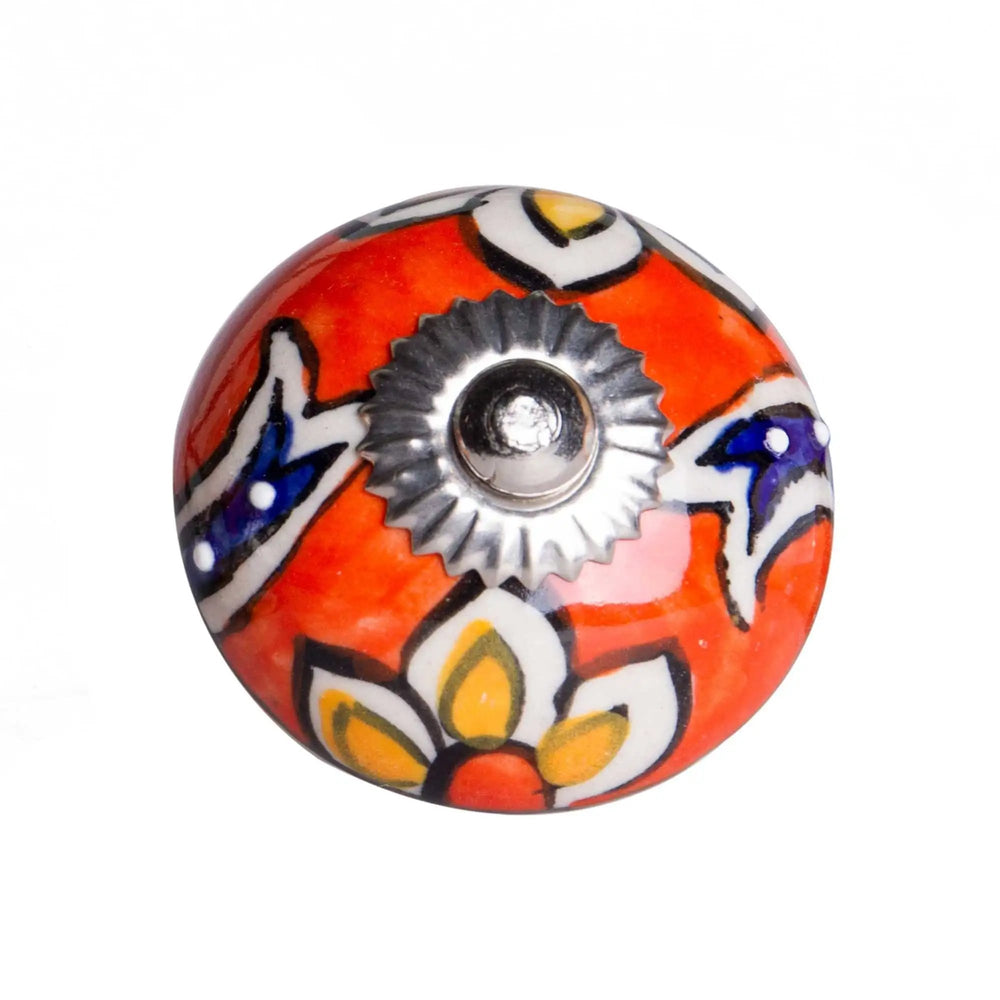 1.5" X 1.5" X 1.5" Ceramic Metal Multicolor 12 Pack Knob - Homeroots