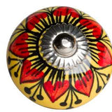 1.5" X 1.5" X 1.5" Ceramic Metal Multicolor 12 Pack Knob - Homeroots