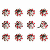 1.5" X 1.5" X 1.5" Ceramic Metal Multicolor 12 Pack Knob - Homeroots