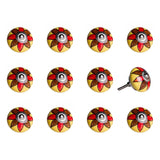 1.5" X 1.5" X 1.5" Ceramic Metal Multicolor 12 Pack Knob - Homeroots