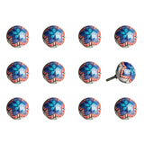 1.5" X 1.5" X 1.5" Ceramic Metal Multicolor 12 Pack Knob - Homeroots