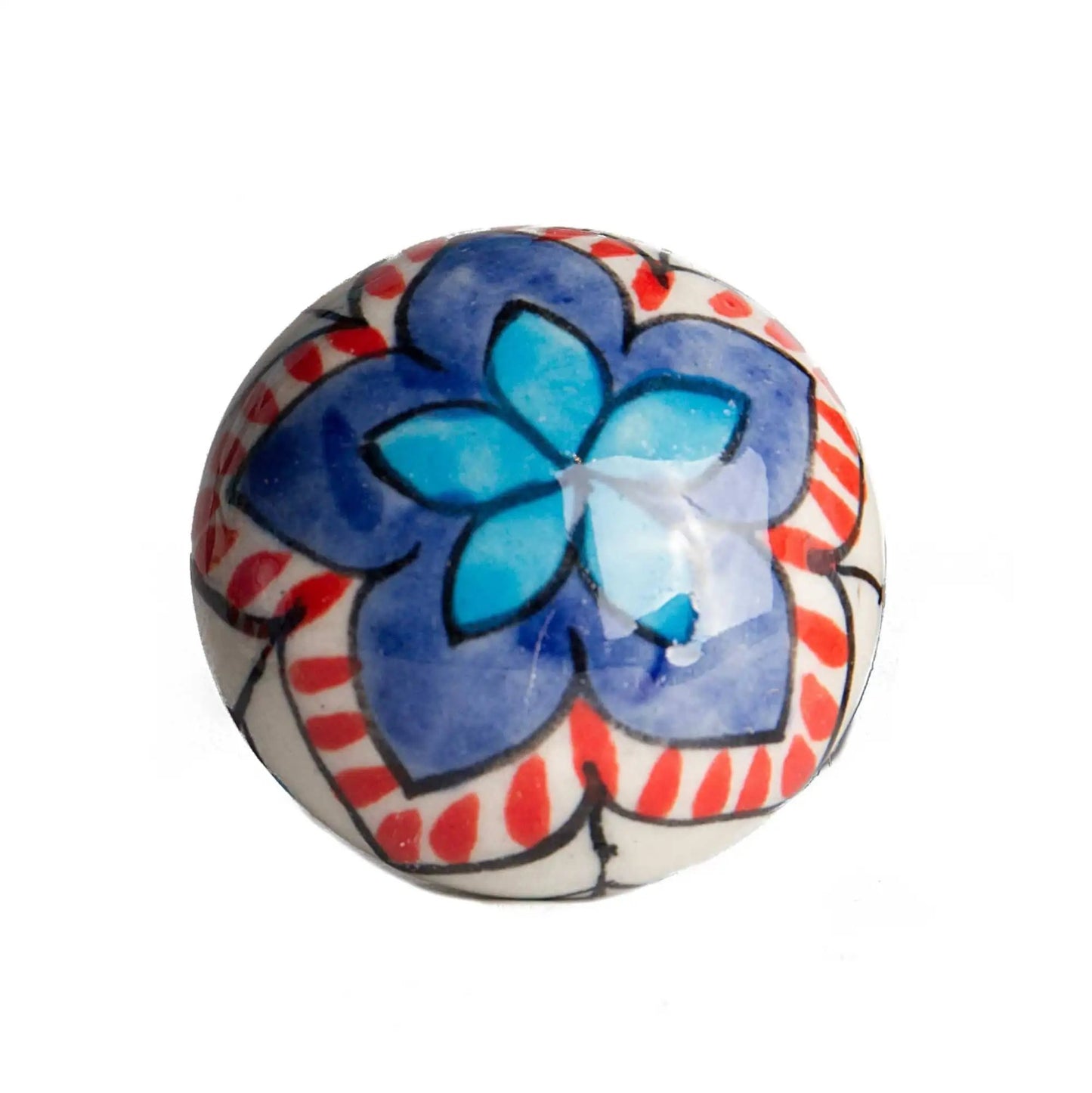 1.5" X 1.5" X 1.5" Ceramic Metal Multicolor 12 Pack Knob - Homeroots - Flyclothing LLC