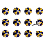 1.5" X 1.5" X 1.5" Ceramic Metal Multicolor 12 Pack Knob - Homeroots