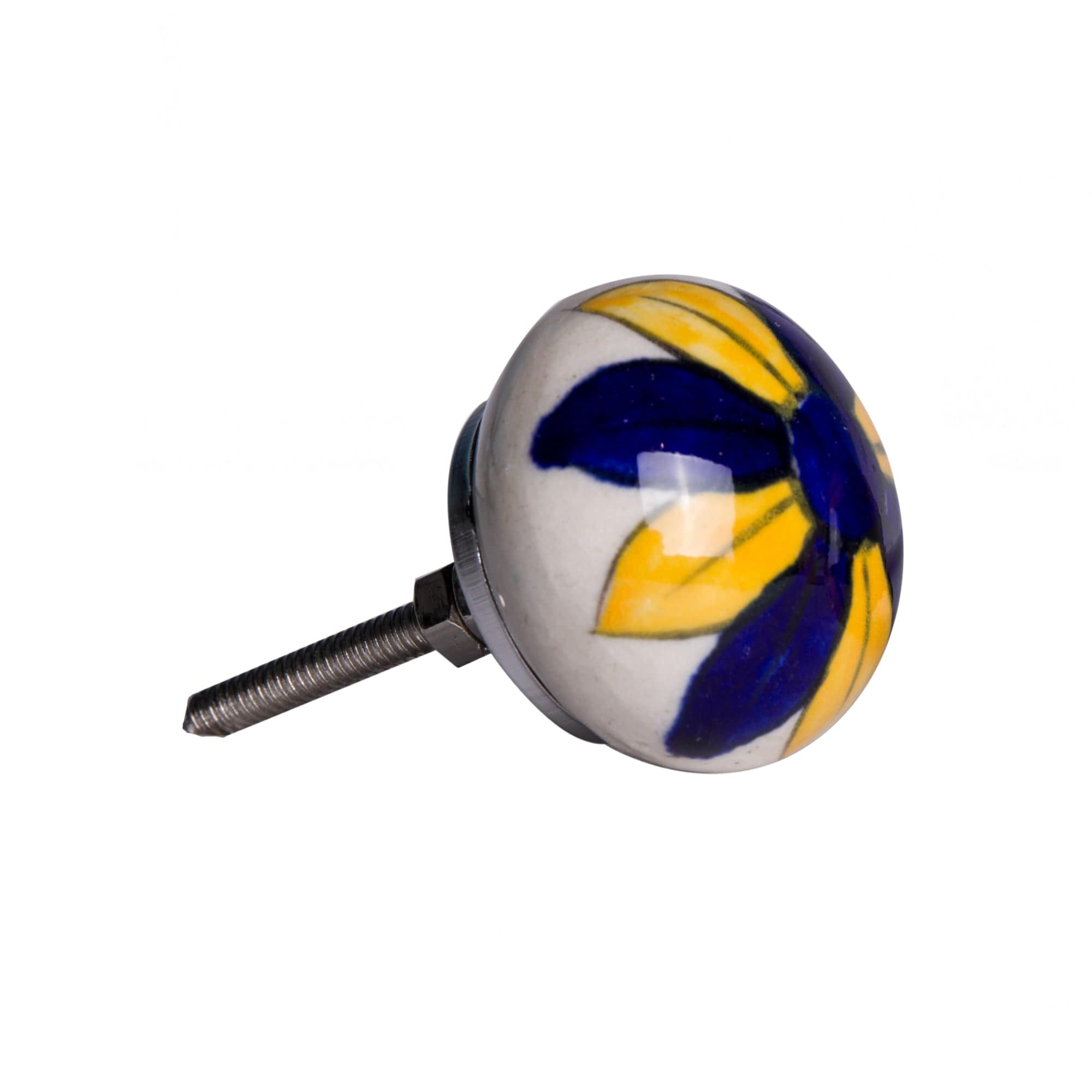 1.5" X 1.5" X 1.5" Ceramic Metal Multicolor 12 Pack Knob - Homeroots - Flyclothing LLC