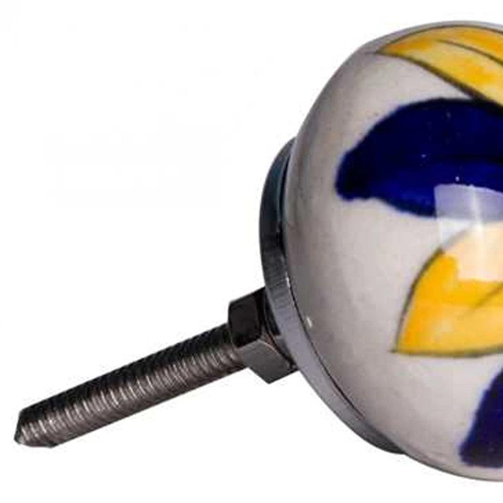 1.5" X 1.5" X 1.5" Ceramic Metal Multicolor 12 Pack Knob - Homeroots - Flyclothing LLC