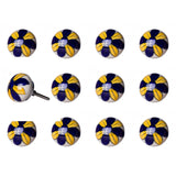 1.5" X 1.5" X 1.5" Ceramic Metal Multicolor 12 Pack Knob - Homeroots - Flyclothing LLC