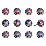 1.5" X 1.5" X 1.5" Ceramic Metal Multicolor 12 Pack Knob - Homeroots