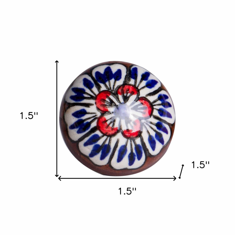 1.5" X 1.5" X 1.5" Ceramic Metal Multicolor 12 Pack Knob - Homeroots - Flyclothing LLC