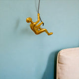 6" Gold Unique Climbing Man With Rope Wall Art - Homeroots