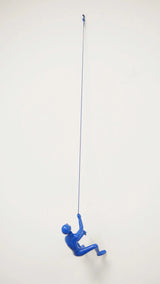 6" Blue Unique Climbing Man With Rope Wall Art - Homeroots - Flyclothing LLC