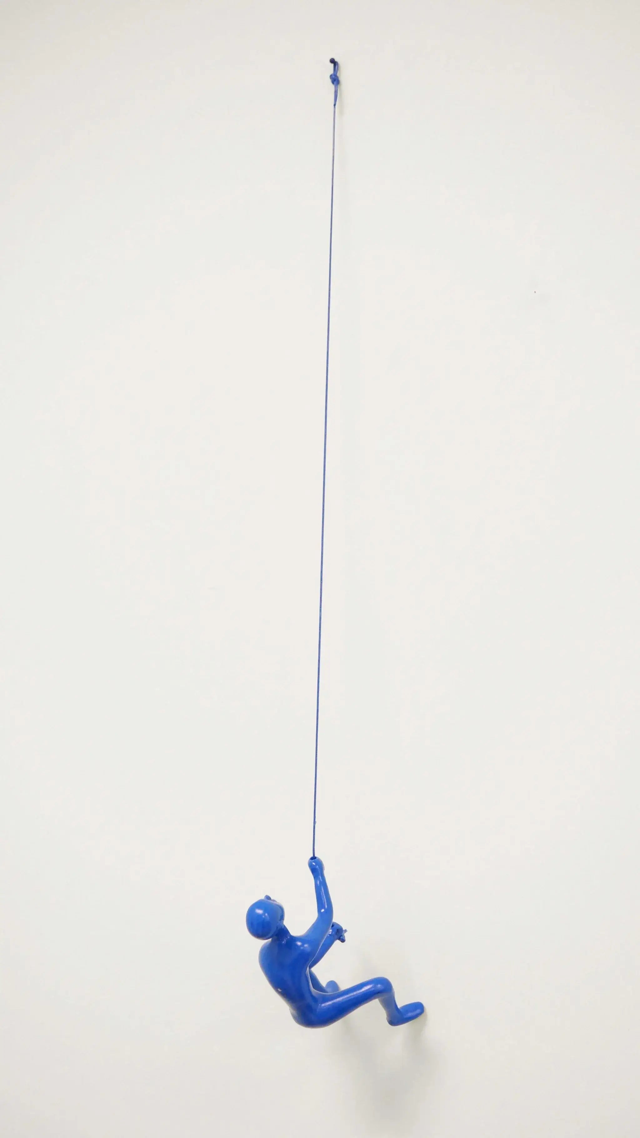6" Blue Unique Climbing Man With Rope Wall Art - Homeroots - Flyclothing LLC