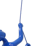 6" Blue Unique Climbing Man With Rope Wall Art - Homeroots