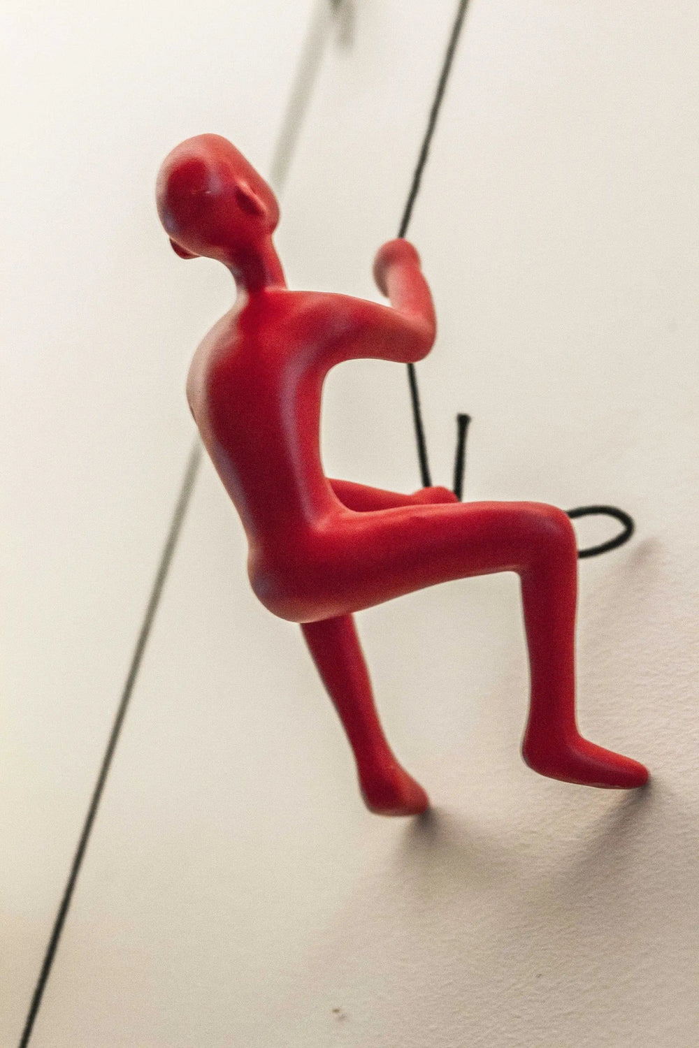 6" Red Unique Climbing Man With Rope Wall Art - Homeroots - Flyclothing LLC