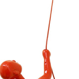 6" Red Unique Climbing Man With Rope Wall Art - Homeroots