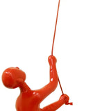 6" Red Unique Climbing Man With Rope Wall Art - Homeroots - Flyclothing LLC