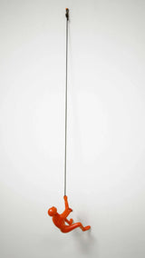 6" Orange Unique Climbing Man Wall Art - Homeroots - Flyclothing LLC