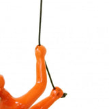 6" Orange Unique Climbing Man Wall Art - Homeroots