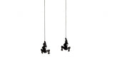 Set Of Two 6" Black Unique Climbing Men Wall Art - Homeroots