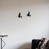 Set Of Two 6" Black Unique Climbing Men Wall Art - Homeroots