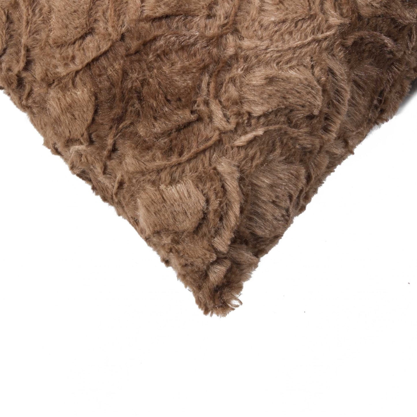 20" X 20" X 5" Acrylic Plush Polyester Polyfill Brown 2 Pack Pillow - Homeroots - Flyclothing LLC
