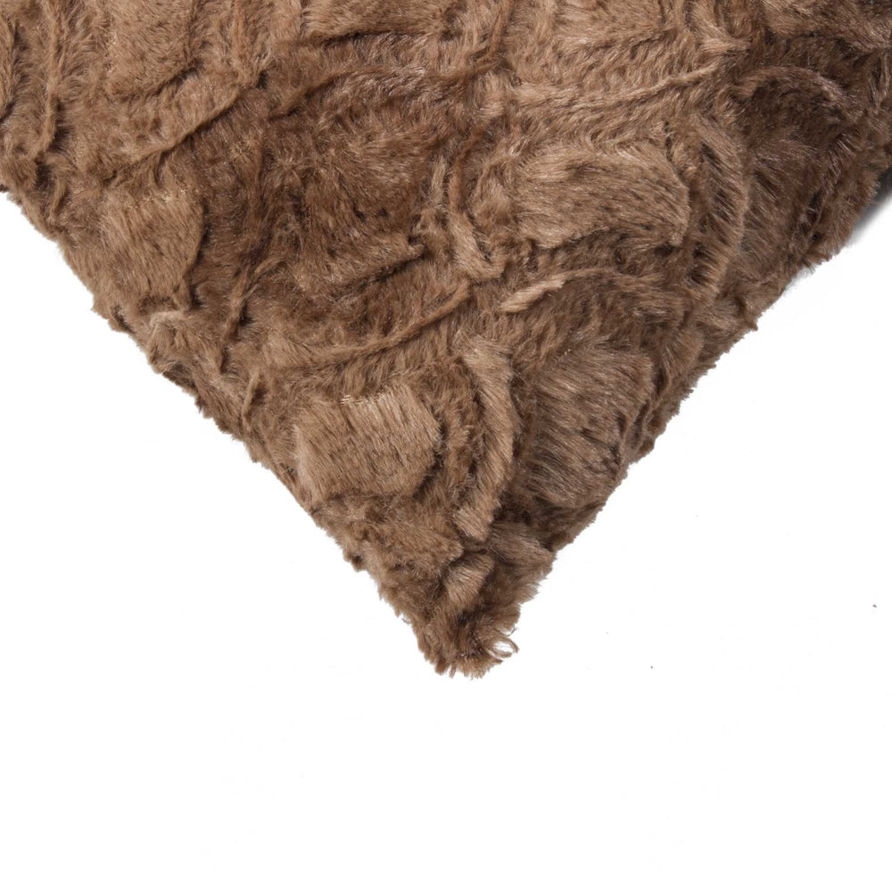 20" X 20" X 5" Acrylic Plush Polyester Polyfill Brown 2 Pack Pillow - Homeroots - Flyclothing LLC