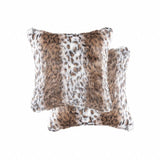 18" X 18" X 5" Acrylic Plush Polyester Polyfill Lynx 2 Pack Pillow - Homeroots