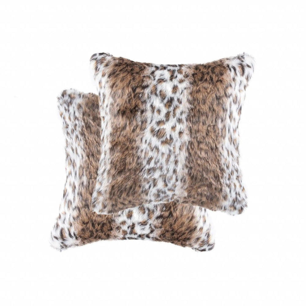18" X 18" X 5" Acrylic Plush Polyester Polyfill Lynx 2 Pack Pillow - Homeroots - Flyclothing LLC