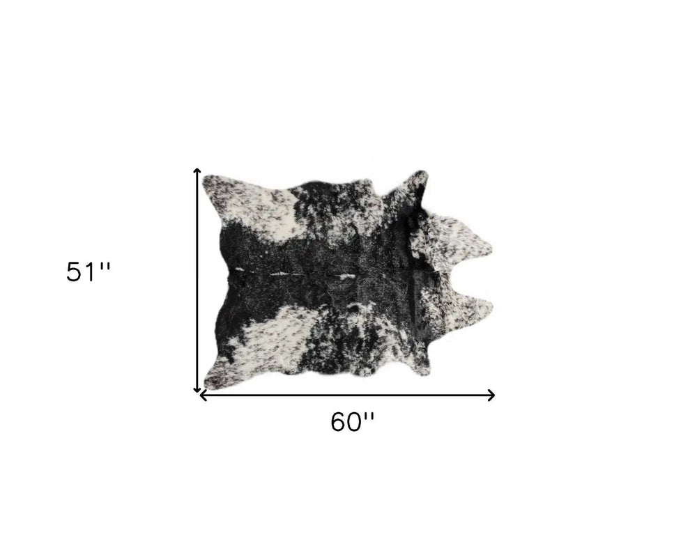 S&P Black White Animal Print Area Rug - Homeroots - Flyclothing LLC