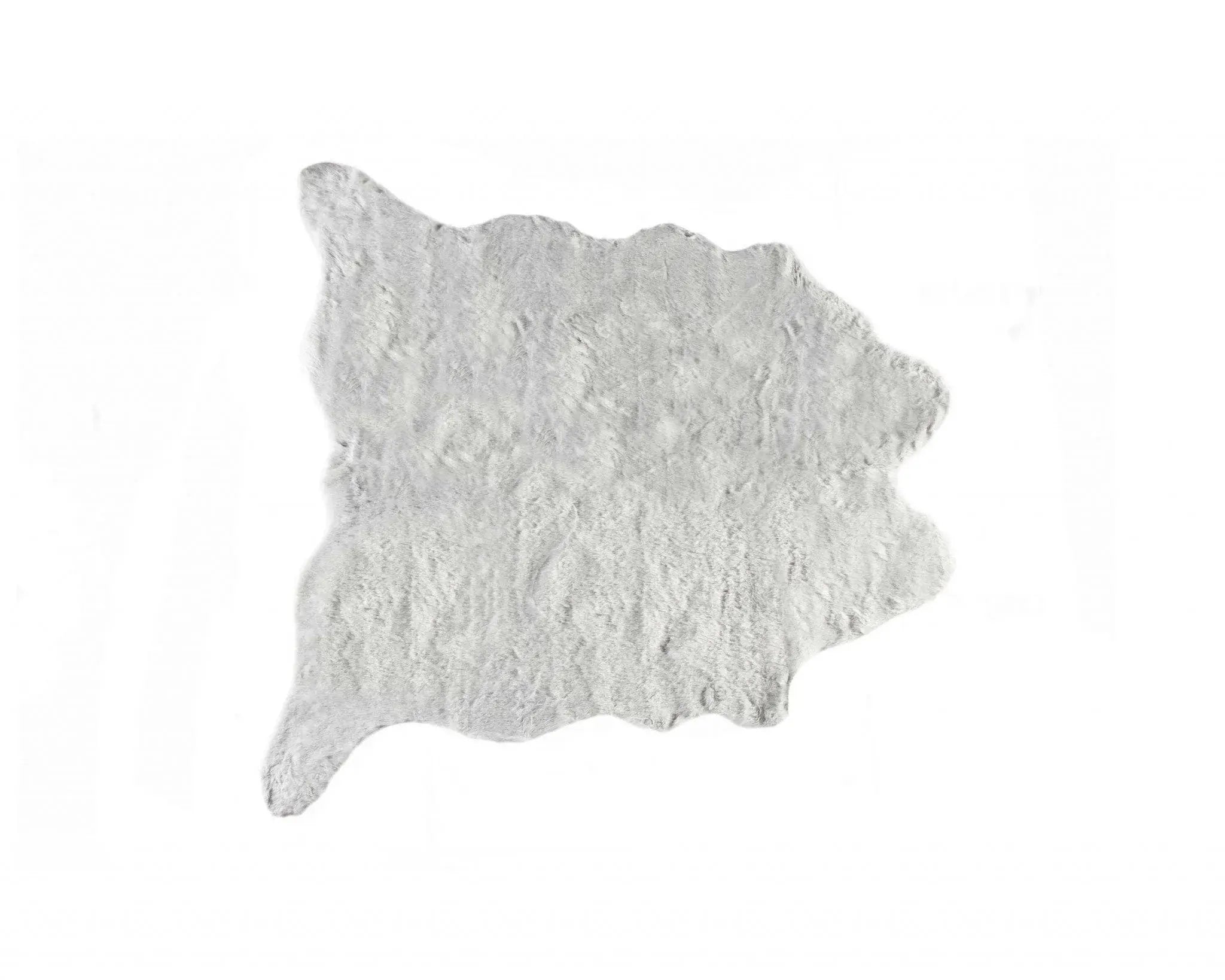 5' X 8' Gray Faux Fur Area Rug - Homeroots - Flyclothing LLC