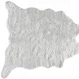 5' X 8' Gray Faux Fur Area Rug - Homeroots - Flyclothing LLC
