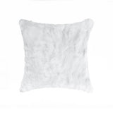 18" White Wool Throw Pillow - Homeroots