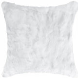 18" White Wool Throw Pillow - Homeroots