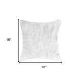 18" White Wool Throw Pillow - Homeroots