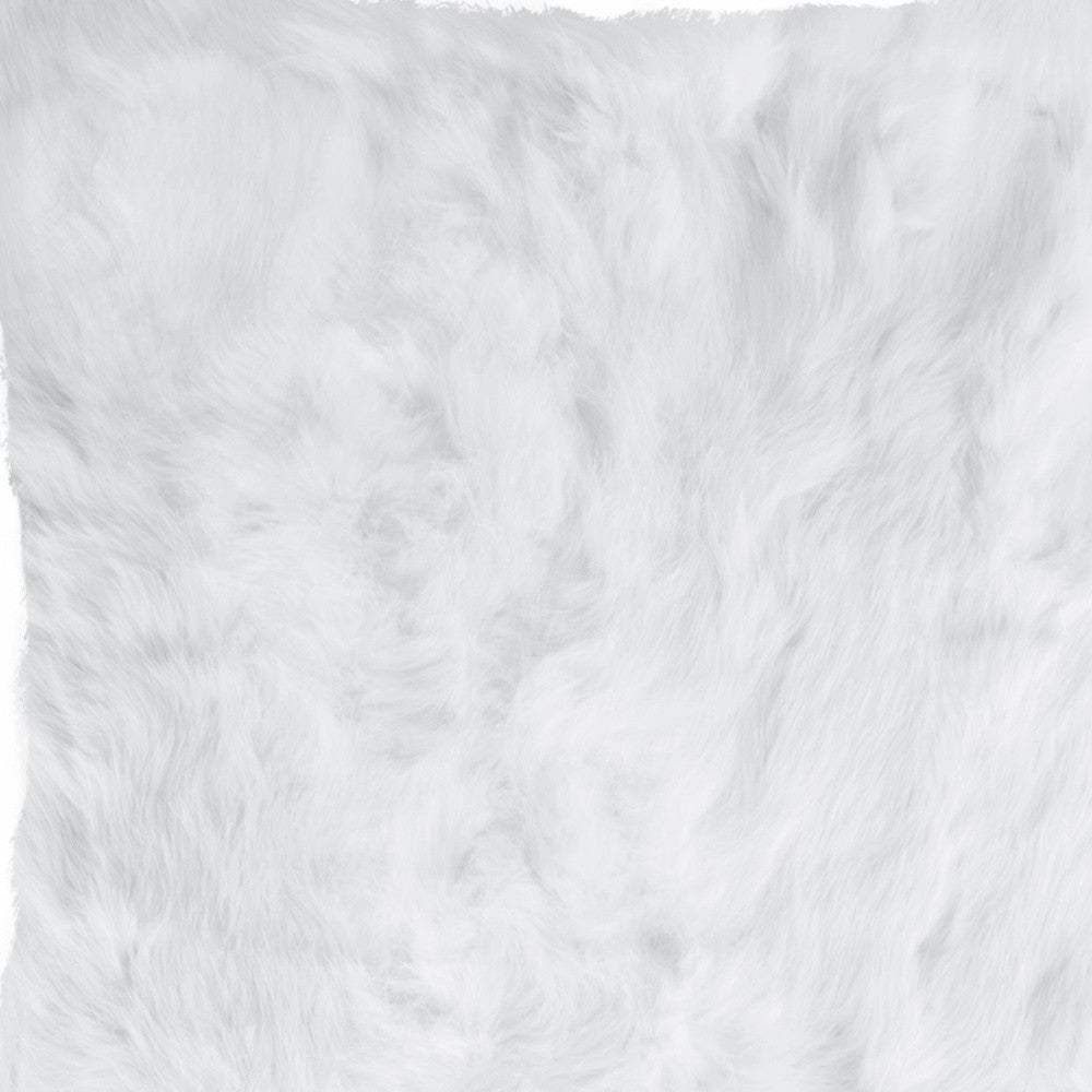 18" White Wool Throw Pillow - Homeroots - Flyclothing LLC
