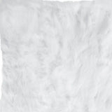 18" White Wool Throw Pillow - Homeroots